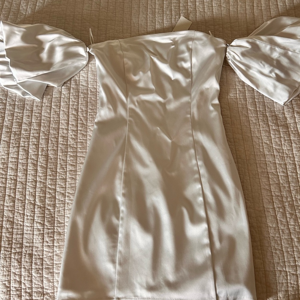 Abercrombie & Fitch White Strapless Dress - Picture 5 of 7
